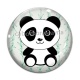 Cabochon Verre - panda