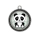 Pendentif Cabochon Argent - panda