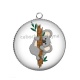 Pendentif Cabochon Argent - koala