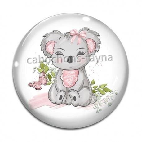 Cabochon Verre - koala