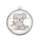 Pendentif Cabochon Argent - koala