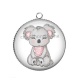 Pendentif Cabochon Argent - koala