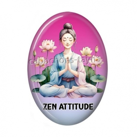 Cabochon Résine Ovale - Zen attitude