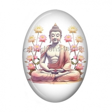 Cabochon Résine Ovale - méditation