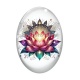 Cabochon Verre Ovale - fleur de lotus