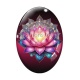 Cabochon Verre Ovale - fleur de lotus