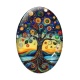 Cabochon Verre Ovale - arbre de vie