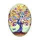 Cabochon Verre Ovale - arbre de vie