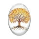 Cabochon Verre Ovale - arbre de vie