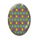 Cabochon Verre Ovale - Fond Géométrique