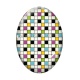 Cabochon Verre Ovale - Fond carreaux