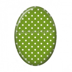 pois fond vert ovale