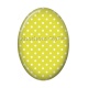 pois fond jaune ovale