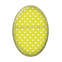 pois fond jaune ovale
