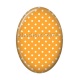 pois fond orange ovale