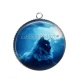 Pendentif Cabochon Argent - chat