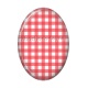 carreaux rouge ovale