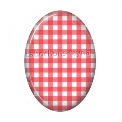 carreaux rouge ovale