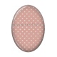 pois fond vieux rose ovale