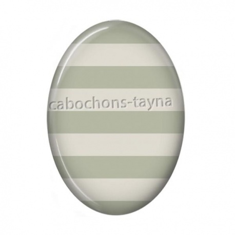Cabochon Résine Ovale - rayure ovale