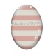 Cabochon Verre Ovale - rayure ovale