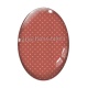 Cabochon Verre Ovale - fond pois ovale
