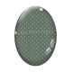 Cabochon Verre Ovale - fond pois ovale