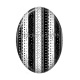 fond rayure noir et blanc ovale