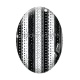 Cabochon Verre Ovale - fond rayure noir et blanc ovale