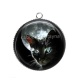Pendentif Cabochon Argent - chat