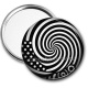 Miroir de poche - spirale noire et blanc