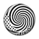 Cabochon Résine - spirale noire et blanc