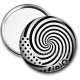 Miroir de poche - spirale noire et blanc