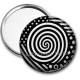 Miroir de poche - spirale noire et blanc