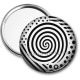 Miroir de poche - spirale noire et blanc