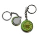 Porte clés - spirale verte et jaune