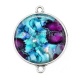 Connecteur Cabochon Argent - fond abstrait