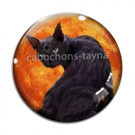 Cabochon Verre - chat