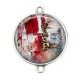Connecteur Cabochon Argent - abstrait