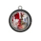 Pendentif Cabochon Argent - abstrait