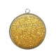 Pendentif Cabochon Argent - brillant doré