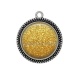 Pendentif Cabochon Argent - brillant doré