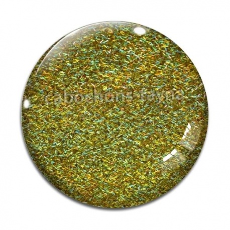 Cabochon Verre - fond brillant multicolore
