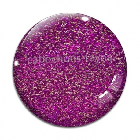 Cabochon Verre - fond brillant 