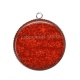 Pendentif Cabochon Argent - fond brillant rouge