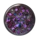 Cabochon Résine - fond paillette violet