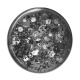 Cabochon Résine - fond paillette noir