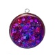 Pendentif Cabochon Argent - fond paillette 