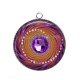 Pendentif Cabochon Argent - spirale brillante