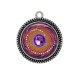 Pendentif Cabochon Argent - spirale brillante